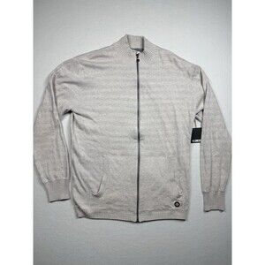 LinkSoul John Ashworth Full Zip Sweater Jacket Natural Heather Men’s Large NWT